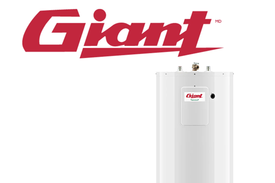 Chauffe-eau Giant avec logo rouge